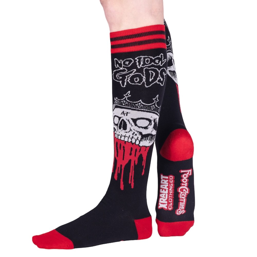 Footclothes - No False Kings Split L/R Design Knee high socks - Multicolours